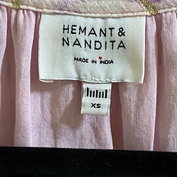 Hemant and Nandita Sahar Paisley  Pink Mini Dress Sz Small NWT - Picture 14 of 15